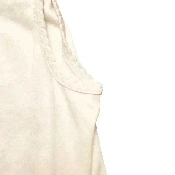 🦩Hanna Andersson Girls White Tank Top Size 12 Sleeveless Casual - Picture 3 of 4